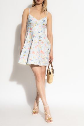 Zimmermann Floral Print Dress, Womens, Light Blue