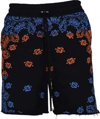Amiri Badmode, Heren, Veelkleurig, M, Katoen, Bandana Bleach Shorts