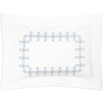 Matouk Gordian Knot Egyptian Cotton Percale Pillow Sham in Wedgwood at Nordstrom, Size Standard