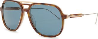 Brunello Cucinelli Aviator-style Sunglasses - Brown Havana - One Size