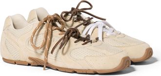 Miu Miu New Balance X Miu Miu 530 Sl Suede And Mesh Sneakers, Woman, Butter Yellow, Size 35,5