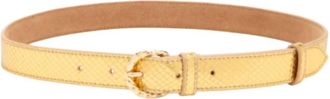Ulla Johnson Womens Gia Twisted Buckle Belt In Gold