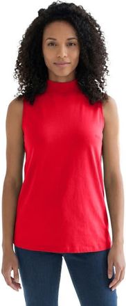 Roaman's Ultimate Sleeveless Mockneck Tee in Classic Red at Nordstrom, Size 12
