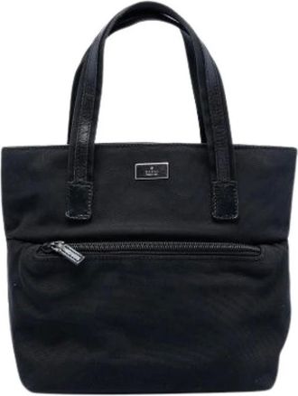 Gucci Pre-owned Tote Bags, female, Black, Size: ONE SIZE Pre-owned Vintage Canvas Tote Bag
