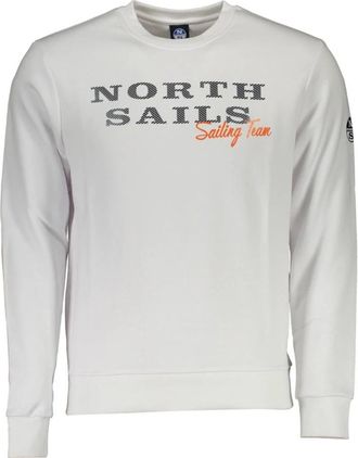 North Sails Witte Crewneck Sweatshirt met Lange Mouwen - Heren - Sweatshirts - Wit - 2XL - Hoodies & sweatvesten