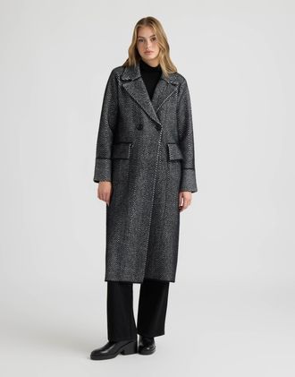 NVLT Womens Eyelash Long Coatigan