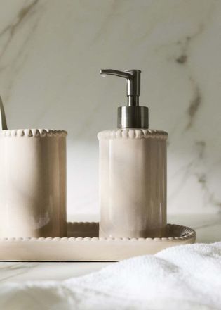 Mango Dispenser ceramica effetto laccato beige - Home - Taglia unica - MANGO HOME