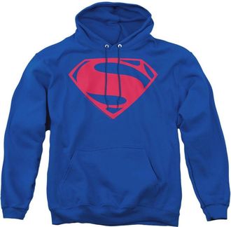 Gildan Justice League Movie Superman Solid Color Adult Pull Over Hoodie / Hooded Sweatshirt