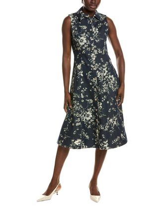 Elie Tahari The Gabby Denim Burnout Dress