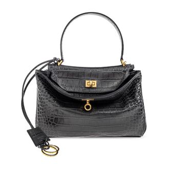 Balenciaga Rodeo Small Handbag - Dames - Tassen - Grijs - Maat: ONE Size Leer