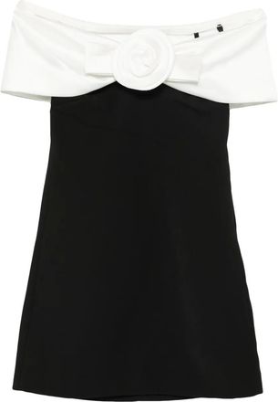 Self Portrait Jurk met bloemenpatch - Zwart