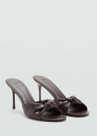 Mango Knot stiletto-heel sandal cioccolato - Donna - 35 - MANGO