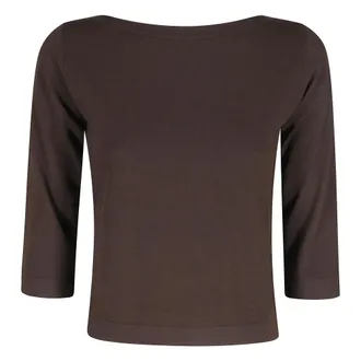 Roberto Collina Dames, Blouses & Shirts, Bruin, Maat: XS Viscose