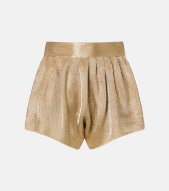 Alaia High-rise mesh shorts