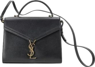 Saint Laurent Pre-owned Handbags, female, Black, Size: ONE SIZE Pre-owned Cassandra Medium Top Handle Bag