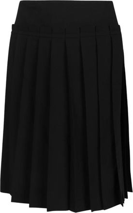 Ami Gonna midi in lana a pieghe - - Skirts - Donna - Nero - S