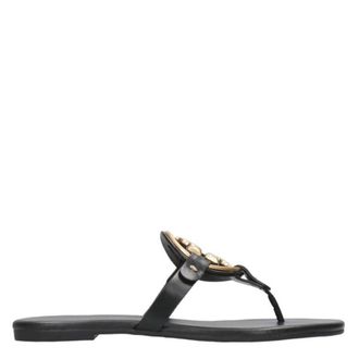 Tory Burch Miller Soft Metal Logo Sandals