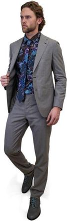 Lords of Harlech Nicoli Button-Up Shirt in Marco Floral Charcoal at Nordstrom, Size Xx-Large