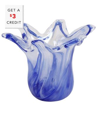 Vietri Vietri Onda Glass Cobalt Petite Vase With $4 Credit