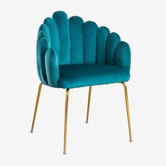 Sklum Pack De 2 Sillas De Comedor Con Reposabrazos Tapizadas En Terciopelo Markina Sklum