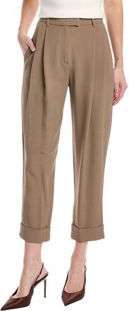 Brunello Cucinelli Pleated Silk-Blend Pant