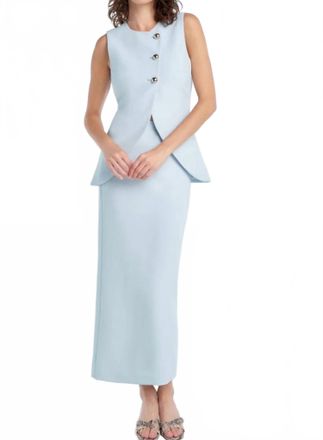 Favorite Daughter Rachel Midi Skirt In Sky Blue