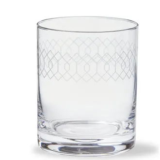 Tag Fitz Etched Double Old Fashioned Glass Clear Glass 13 oz 3.25x3.25x4 in at Nordstrom