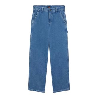 Dickies Dames, Jeans, Blauw, Maat: W26 Katoen