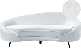Beliani Beliani - Divano a 3 posti velluto curvo stile glamour bianco Savar