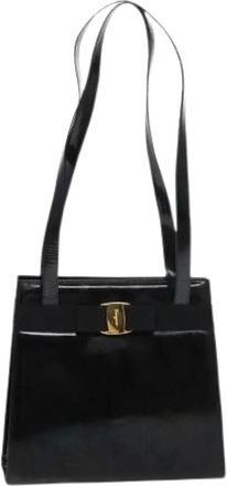Ferragamo Pre-owned Coated canvas shoulder-bags - Dames - Vintage Schoudertas - Zwart - ONE Size - Vintage