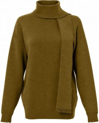 Trendyol Modest Dames Groen Effen Lang, Oversized Modest Truien