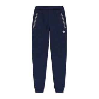 Emporio Armani Sweatpants, male, Blue, Size: XL Sweatpants with Logo Patch