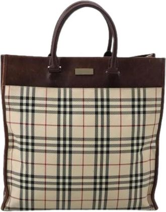 Burberry Pre-owned Tote Bags, female, Beige, Size: ONE SIZE Pre-owned Nova check tote