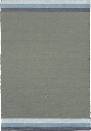 AFK Living Alfombra de algod&oacute;n reciclado tejida a mano verde 160 x 230 cm