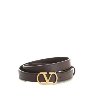 Valentino Garavani VLogo Signature Belt - female - Valentino Garavani - Belts - Brown - 85 CM - Accessories