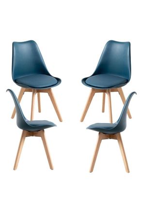 Regalos Miguel Regalos Miguel - Packs Sillas Comedor - Pack 4 Sillas Synk Basic - Azul Petr&oacute;leo