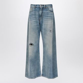 Maison Margiela Wide-leg jeans with worn effect
