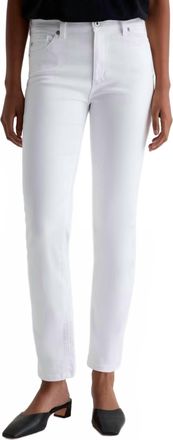 AG - Adriano Goldschmied Mari High-Rise Slim Straight Jean In White