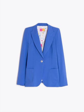 Vilagallo Womens Hillary Roma Knit Jacket In Blue