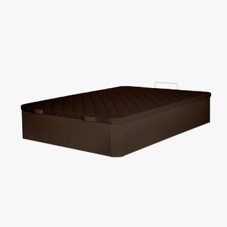Colch&oacute;n Morfeo Canap&eacute; abatible 180x200 chocolate con almacenaje y base transpirable