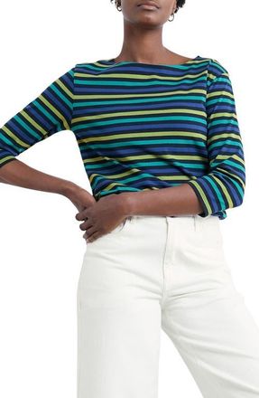 Seasalt Cornwall Sailor Stripe Organic Cotton Top in Tri Mini Cornish Emulsion at Nordstrom, Size 12 Us