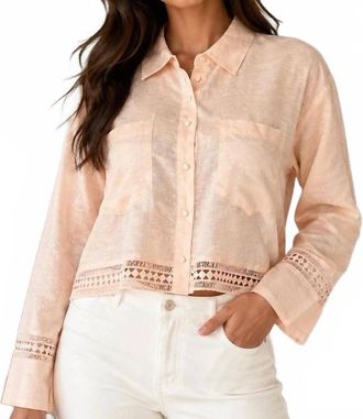 Elie Tahari Crop Top In Peach