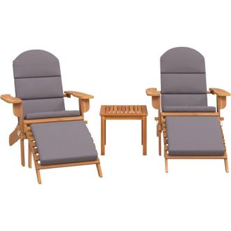 vidaXL Juego De Muebles De Jard&iacute;n Adirondack 3 Piezas Madera Acacia Vidaxl