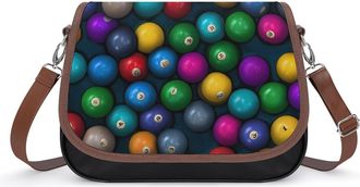 Generic Billiards Pool Table Balls Fashion Womens Crossbody Bags Novelty Handbag Shoulder Bag Purse