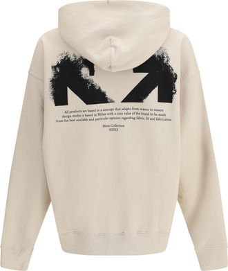 Off-white Mens Half Arrows Skate Hoodie Pumice Stone Cotton Sweatshirts Sweater