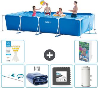 Intex Piscina Con Estructura Rectangular - 450x220x84 Cm - 7-piezas S43