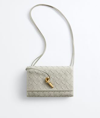 Bottega Veneta Andiamo Pouch on Strap - Grey - Women