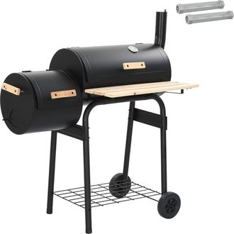 vidaXL Parrilla Al Aire Libre 104 X 58 X 114 Cm Acero Negro Vidaxl