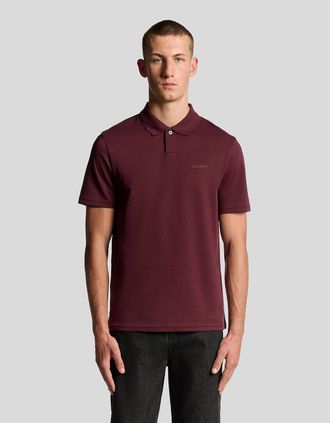 Lyle & Scott Lyle And Scott Mens Text Logo Interlock Polo Shirt - Red - Size: 40