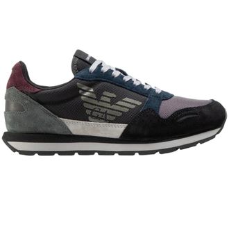 Emporio Armani Heren, Schoenen, Zwart, Maat: 39 EU Leer
